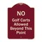 Signmission Designer Series-No Golf Carts Allowed, Burgungy Heavy-Gauge Aluminum A-DES-BU-1824-9807 - alternate 1